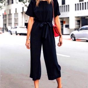 Everlane The Japanese GoWeave Short Sleeve Jumpsuit Size 14